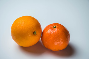 oranges on white background