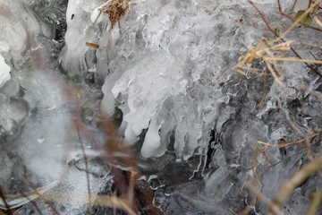 ice on winter creek