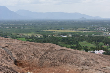 Dindigul, Tamilnadu, India - July 13, 2018: Historic Dindigul Rock Fort