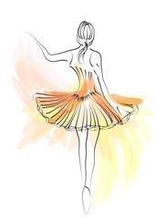 vector ballet dancer