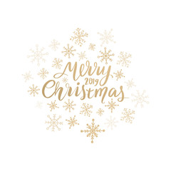 Naklejka na ściany i meble Merry Christmas - Vector hand drawn lettering phrases. Merry Christmas and Happy New Year