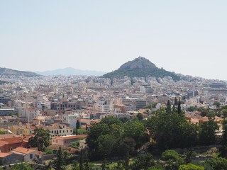 Fototapeta na wymiar Peak in Athens Greece