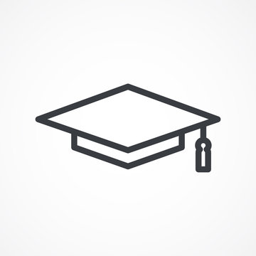 Graduation cap icon. Education