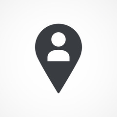Placeholder signs icon. Address Icon Vector User Map Location Profile Symbol Avatar With Marker Pin To Navigate Person.