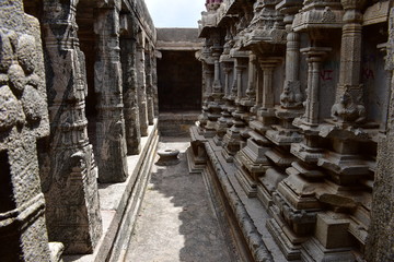 Dindigul, Tamilnadu, India - July 13, 2018: Temple in Dindigul Fort