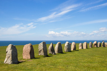 Ales Stenar - a megalithic monument in Scania in southern Sweden.