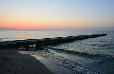 a beautiful sunrise on the coast of the Adriatic Sea
