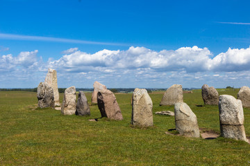 Ales Stenar - a megalithic monument in Scania in southern Sweden.