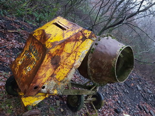 Old old cement mixer