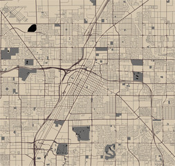 map of the city of Las Vegas, Nevada, USA © tish11