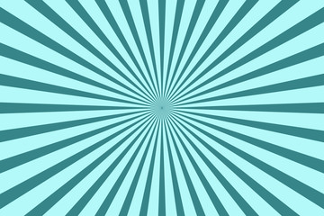 Vector simple blue background. Stripes in retro pop art style