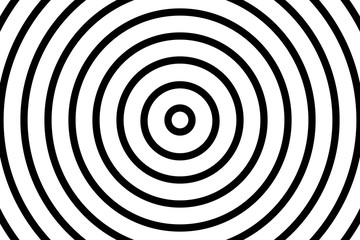 Fototapeta premium Vector simple black and white background. Spiral in retro pop art style
