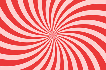 Vector simple pink background. Spiral stripes in retro pop art style