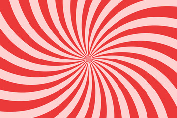 Vector simple pink background. Spiral stripes in retro pop art style