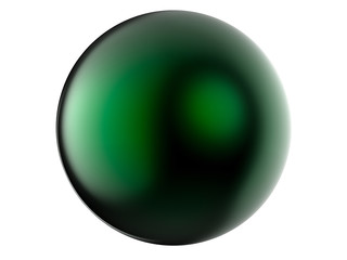 Green Sphere 3d Illustration Realistic Isolated