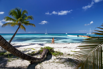 Dominican Republic, sunny coves and beaches of the island of Saona