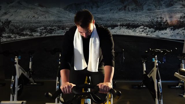 spinning gym by male rider with beard  -Burak Yurdakul 