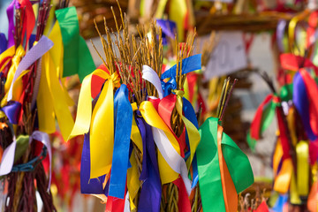 Group of easter stick, Czech Republic