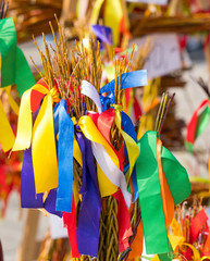 Group of easter stick, Czech Republic