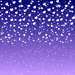 Hearts Design Background. Greeting Card Valentine Day. Vector illustration. Heart pattern. Falling Confetti.