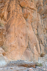 Vertical walls of Titus Canyon in Death Valley National Park, California, USA