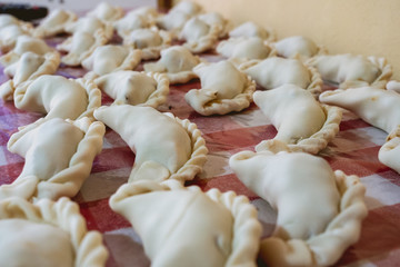 Argentine food, meat empanadas, homemade