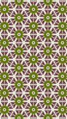 Ornate geometric pattern and abstract colored background