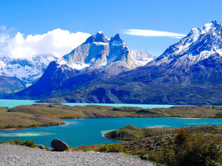 Torres del paine in the background