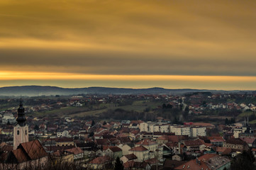 Obraz premium City of Pakrac panoramic view.
