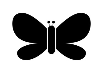 vector black butterfly icon
