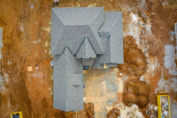 Brand new roof on a house being constructed