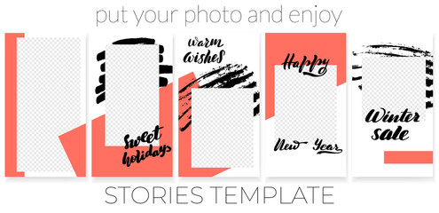 Trendy editable template for social