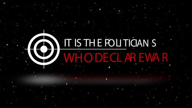 War and death Quote 4K Loop features animated vector text moving on and off screen with a message about the reality of war with a sparkling confetti type of background in a loop. 