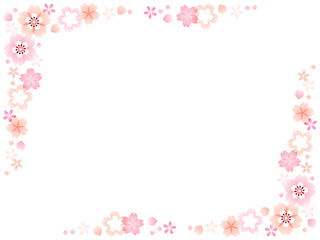 Obraz na płótnie Canvas 桜の花のフレーム