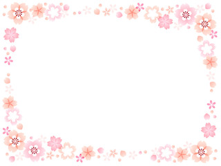 Fototapeta na wymiar 桜の花のフレーム