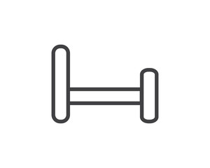 Fototapeta premium bed line icon illustration vector,bed icon illustration design