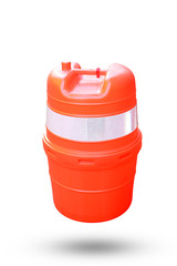 Traffic cone isolated on white background.