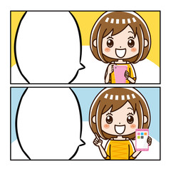 マンガ　セリフ　スマホ　女性