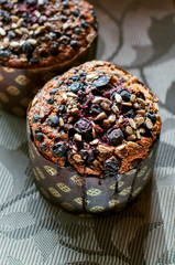 Panettone whit blueberry and seeds paneton
