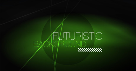 Digital technology abstract background - neon geometric design. Abstract glowing lines. Colorful techno background. Futuristic shape.