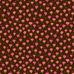 Tree background. Seamless pattern.Vector. 木々のパターン