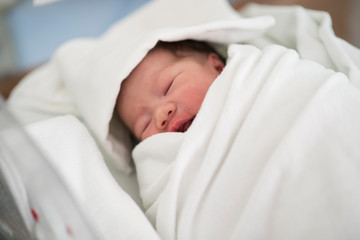 Little Newborn baby in hospital