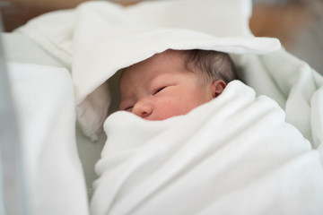 Little Newborn baby in hospital