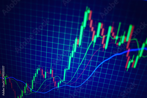 Stock Market Graph Trend Of Forex Stock Photo And Royalty Free - 