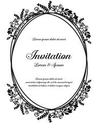 Invitation card vintage background hand drawn illustration
