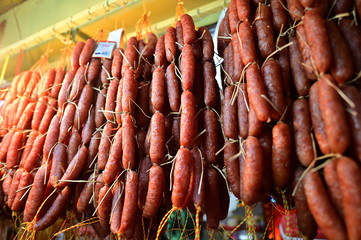 Phnom Penh, Cambodia. - June 21, 2018 : The food market in Phnom Penh.