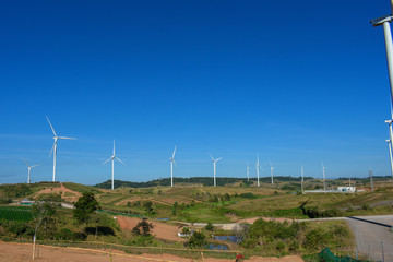 Windmill Turbine Electricity Farm, Thailand