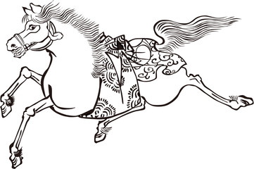 浮世絵　馬　その1