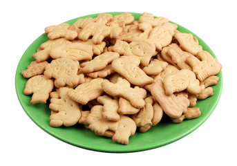 Homemade Christmas cookies in the form of animal figures  isolated