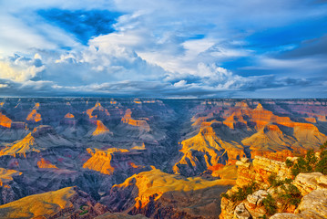 Amazing natural geological formation - Grand Canyon in Arizona, Southern Rim.